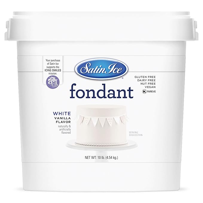 Satin Ice Fondant for Cake Decorating White (10 Pound)