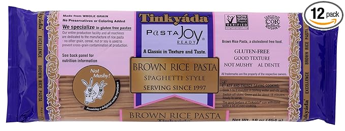 Tinkyada Brown Rice Pasta Spaghetti 1 Pound (Pack of 12)