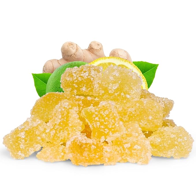 Crystallized Ginger Dices by It's Delish 2.5 Lbs Jumbo Container | Candied Dried Ginger Fruit Chews Natural Candy Ginger Root with Sugar Crystals Unsulphured No Color Added - Healthy Snack Vegan