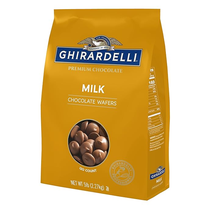 Ghirardelli Chocolate Company Milk Chocolate Wafers 5lb. Bag (Pack of 1)