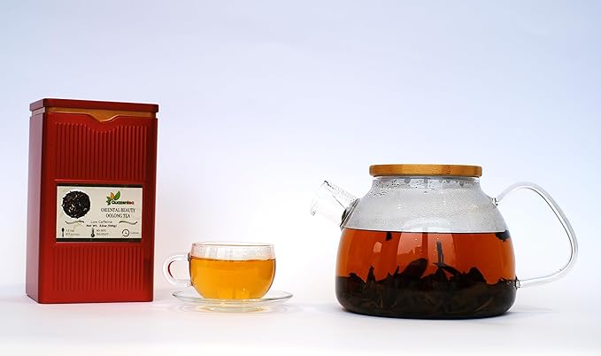 QuaZenTea Oriental Beauty Oolong Loose Leaf Tea from Vietnam – White Tip Oolong Tea with Honey-Sweet &amp Smooth Flavor Perfect for Black Tea Lovers 3.53oz (100g)