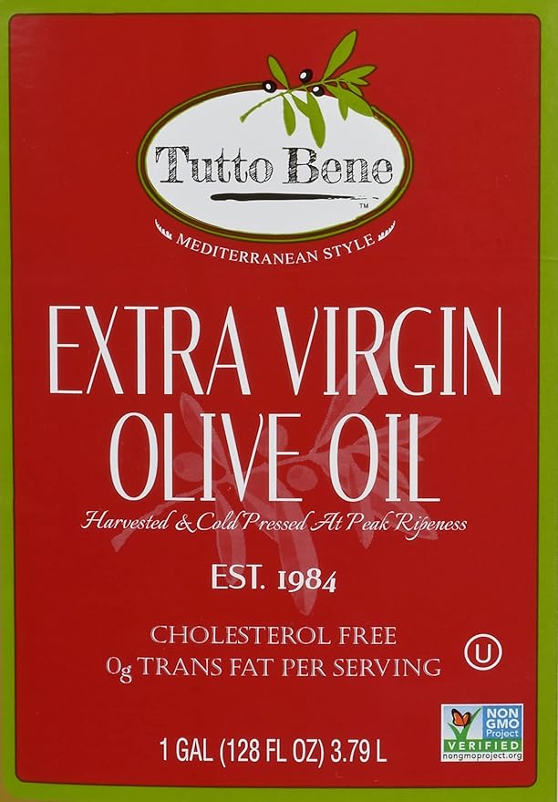 Tutto Bene Extra Virgin Olive Oil 128 Ounces (1 Gallon) 128 Fl Oz (Pack of 1)