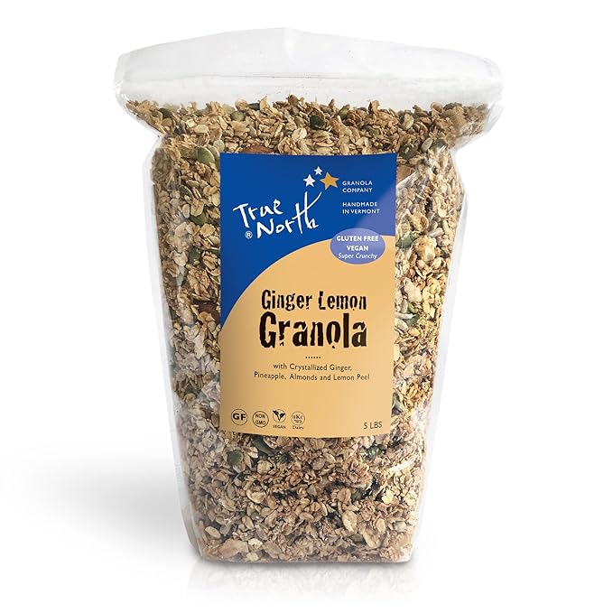 True North Granola – Ginger Lemon Granola with Pineapple and Almonds Gluten Free Vegan All Natural and Non-GMO Bulk Bag 5 lb.