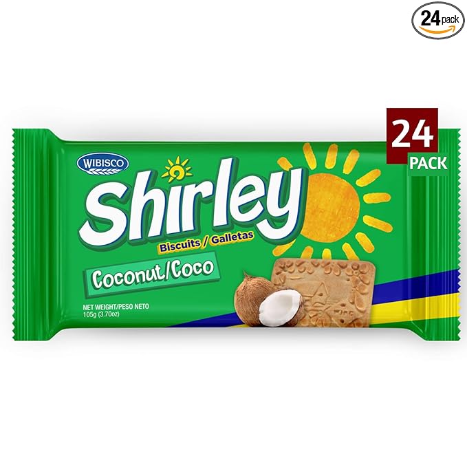 Wibisco Shirley Biscuits Coconut 3.7 Coconut 3.7 Ounce (Pack of 24)
