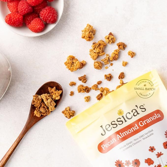 Jessica’s Pecan Almond Granola - Handmade Non-GMO Gluten-Free Whole Grain 11oz (3 Pack)