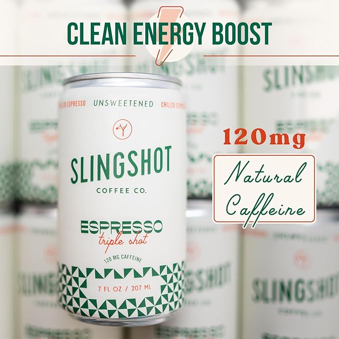 Chilled Espresso - Triple Shot Ready-to-Drink Coffee 7oz Cans (12 Pack) | Organic Italian Espresso Blend with Silky Smooth Flavor with Notes of Caramel Baking Spice &amp Dark Fruit