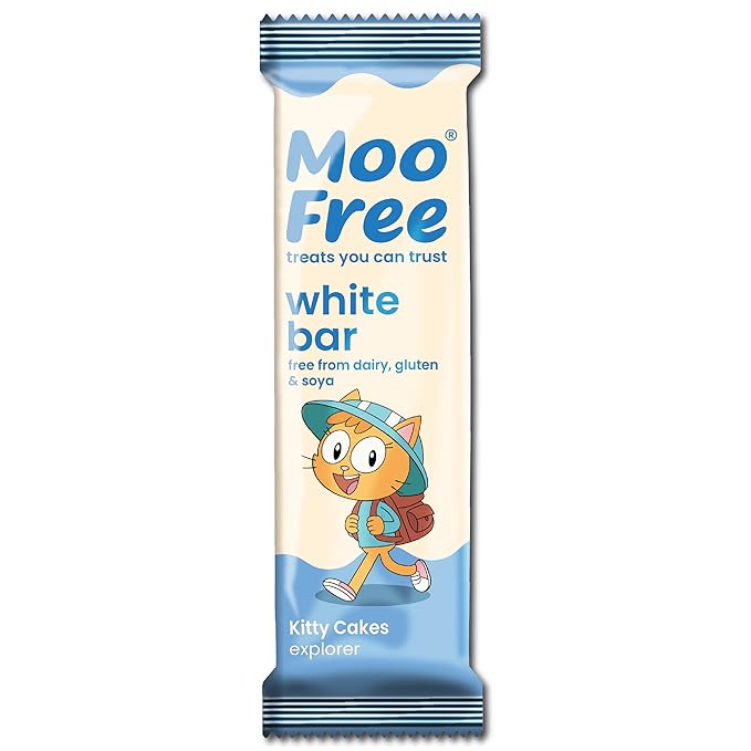 15 x Moo Free Natural White Chocolate Dairy Free &amp Vegan Mini Bar 0.71 oz