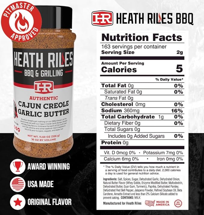 Heath Riles BBQ Bundle - Chicken Injection &amp Brine Garlic Jalapeño BBQ Seasoning Rub Cajun Creole Garlic Butter Rub Seasoning and Brown Sugar Honey Habanero BBQ Glaze