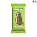 SMACKIN' Sunflower Seeds Roasted Jumbo Small-Batch American Made - Dill Pickle. 1.5oz bags (6 Pack)