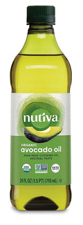 Nutiva Organic Steam-Refined Avocado Oil - Perfect for Cooking Frying Baking and Dressing - High-Heat Oil with Neutral Flavor - Great for Vegan Paleo and Keto Diet - Non-GMO - 24 Fl Oz