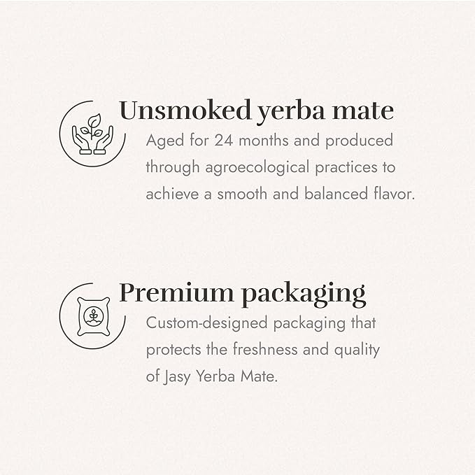 JASY Yerba Mate Tea – Agroecological Loose Leaf Naturally Aged 24 Months Unsmoked Gluten-Free Vegan – 2.2 lb (35.27 oz) Cloth Bag (1kg | 2.2lb With Drawstring Closure 1 Count)