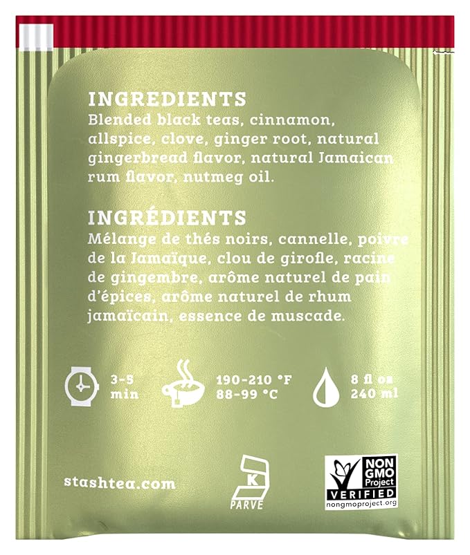Stash Tea Holiday Chai Black Tea Box of 100 Tea Bags