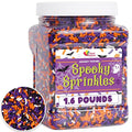 Halloween Sprinkles - Bulk Sprinkles - 1.6 LB - Orange Black Purple and White Jimmies
