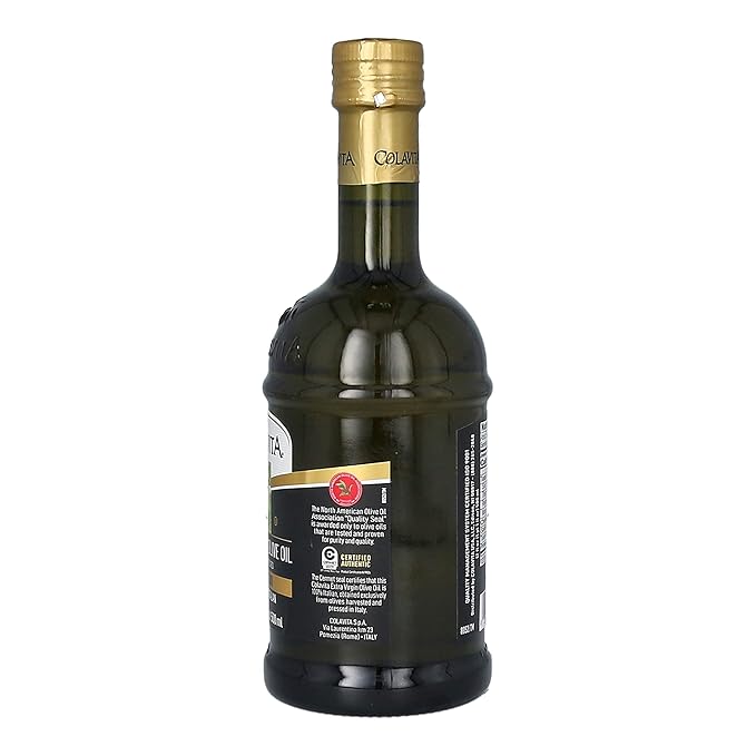 Colavita Premium Italian Extra Virgin Olive Oil 17 oz (Pack of 2) Glass Bottles