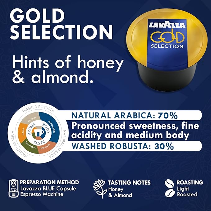 Lavazza Blue Coffee Pods Variety Pack – 30 Count – Includes Top Class Gold Selection &amp Caffè Crema (10 Each) – Single-Serve Keto-Friendly Arabica &amp Robusta Blend – Light Medium &amp Dark R