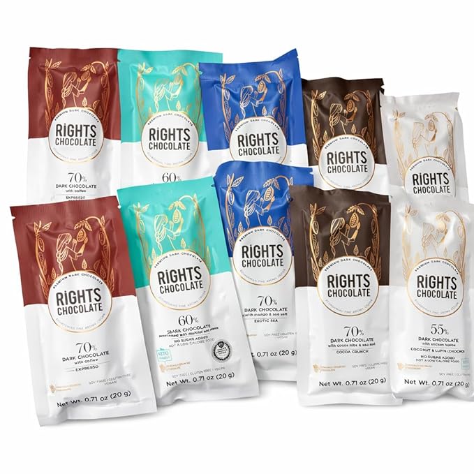 “Ecuadorian Dark Chocolate Variety Pack – Gourmet &amp Sugar-Free Mini Bars (10 x 20g) – Fine Aroma Cacao”