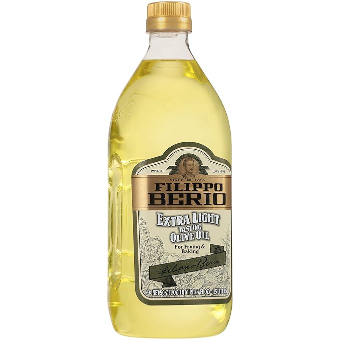 Filippo Berio Extra Light Olive Oil 50.7 Ounce rPET Bottle (Pack of 6)