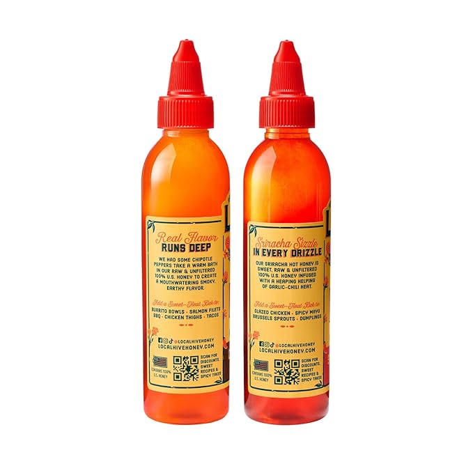 Local Hive Smoky Heat Duo – Chipotle &amp Sriracha Hot Honey Bundle
