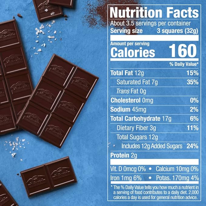 Ghirardelli Sea Salt with 60% Cacao Dark Chocolate Medium Bag (Pack of 12)