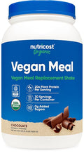 Nutricost Organic Vegan MRP (Chocolate Flavored) (30 Servings) - GMO Free Gluten-Free Meal Replacement Drink