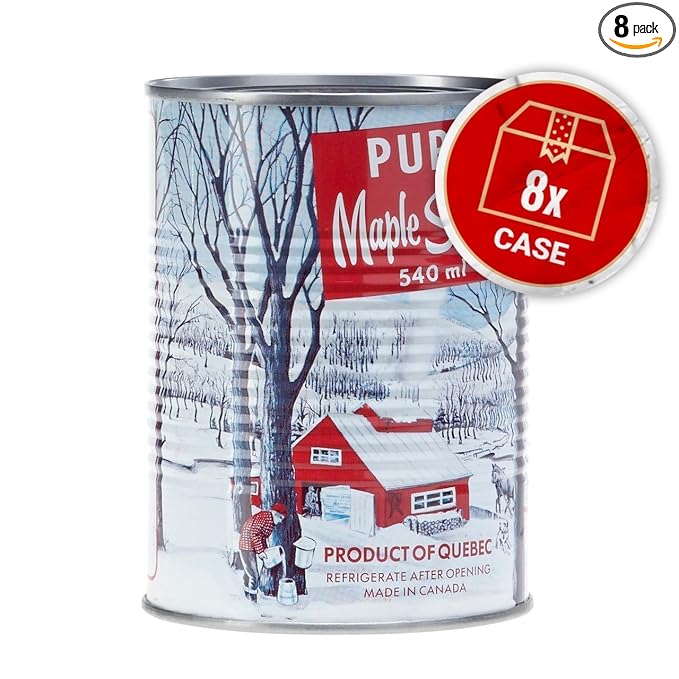 Decacer Pure Maple Syrup 1 Medium 540ml/18.26oz. Can(8pk) (Imported from Canada)