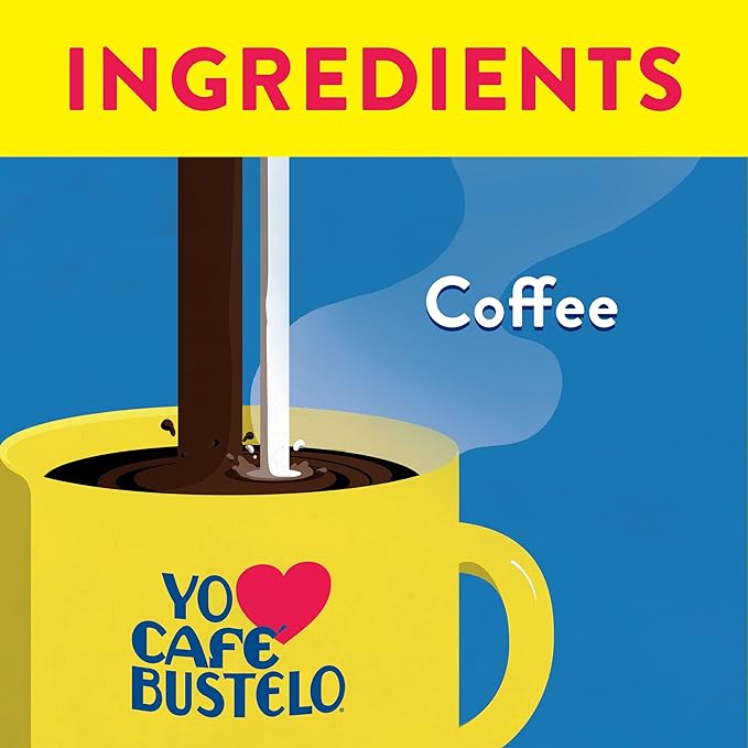 Café Bustelo Espresso Ground Coffee Dark Roast 22 Ounce Canister 6 Count Case