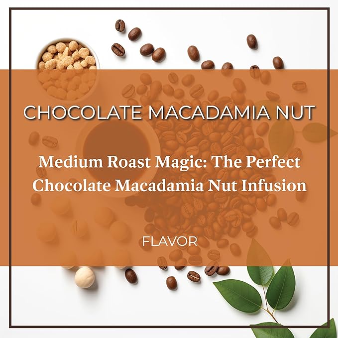 San Diego Coffee Chocolate Macadamia Nut Medium Roast Ground Coffee 16-Ounce Bags (Pack of 2) Café molido tostado