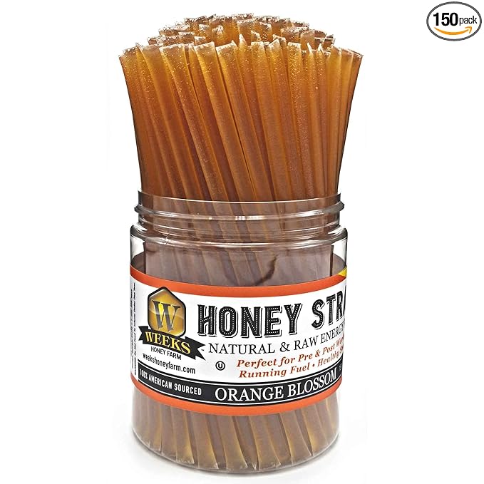 150 Count Orange Blossom Honey Straws - Pure Raw Unfiltered | Superfood