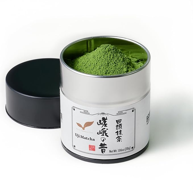 TAGASHIRA CHAHO Saga no Mukashi Uji Matcha Green Tea Powder (30g/1.06oz) - Hand-picked First Harvest Stone Milled Authentic Ceremonial Grade 100% Product of Japan
