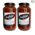 ChefMel’s Zesty Three Cheese Pasta Sauce - Creamy Sweet Tomato Sauce with a Bold Blend of Cheeses - Handcrafted in Small Batches - Gluten-Free - Great for Pasta Pizza &amp More - 24oz Jar (2 Pack)
