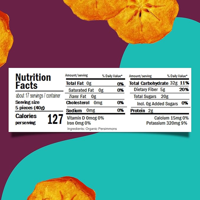Organic Dried Persimmons from Bella Viva Orchards 1.5 Lb. Bag