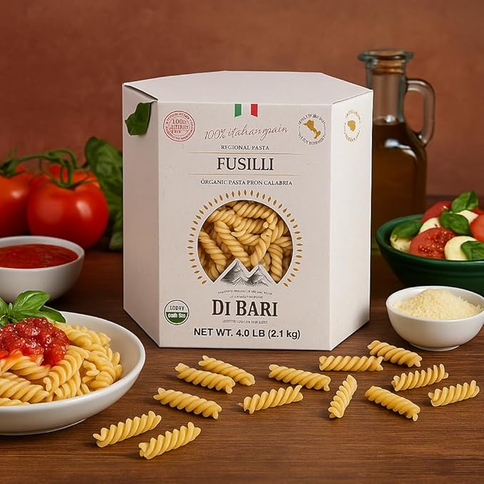 Pasta Italiana Organic Italian Pasta Gift Box - 5 Gourmet Artisan Varieties Made in Italy Premium Gift Set with Elegant Packaging