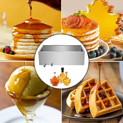 Maple Syrup Evaporator Pan Stainless Steel Maple Syrup Boiling Pan with Valve and Thermomete for Boiling Maple Syrup 36 x 24 x 9.5 Inch