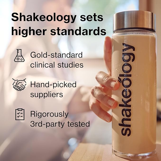BODi Shakeology 0g Added Sugar Plant Based Protein Powder Blend Gluten-Free Shake with Vitamins and Minerals – Helps Support Healthy Weight Loss Lean Muscle Tropical Strawberry - 14 Servings