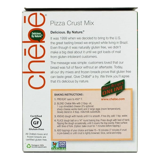 Chebe Bread Pizza Crust Mix Gluten Free 7.5-Ounce Box (Pack of 8)