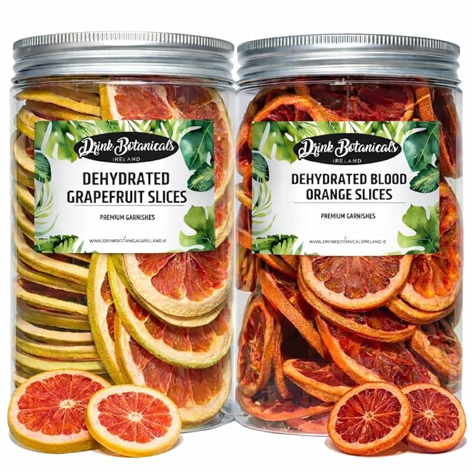 Dried Grapefruit Slices (140G) &amp Dried Blood Orange Slices (150G) Combo Pack for Cocktails Drinks Baking &amp Desserts