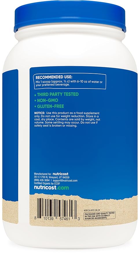 Nutricost Organic Vegan MRP (Chocolate Flavored) (30 Servings) - GMO Free Gluten-Free Meal Replacement Drink