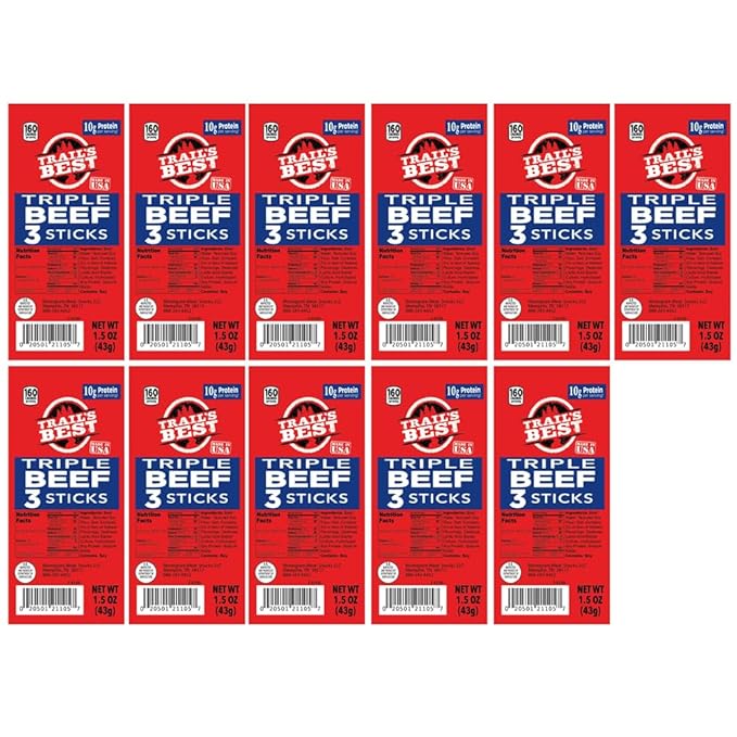 Trail’s Best 45-Piece Beef &amp Cheese Stick Sampler Gift Box (45 assorted meat &amp cheese packs)