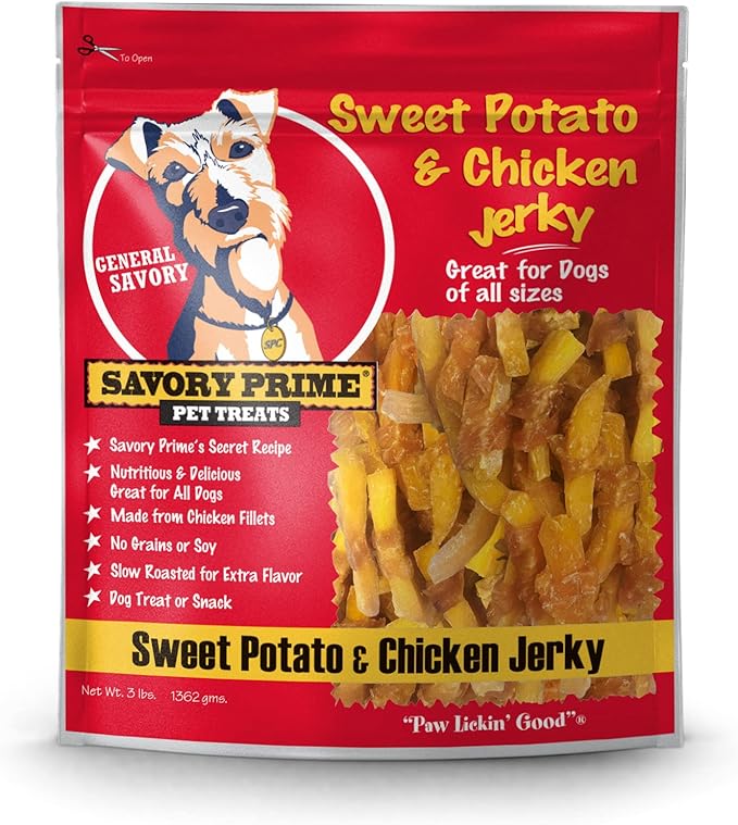 Savory Prime Sweet Potato and Chicken Jerky 48 oz.