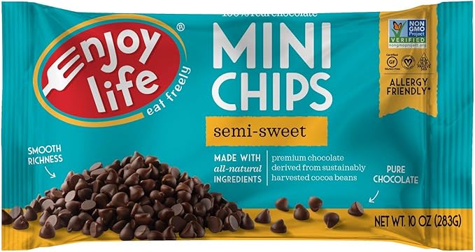 Enjoy Life Semi-sweet Chocolate Mini Chips 10 Ounce Pack of 2