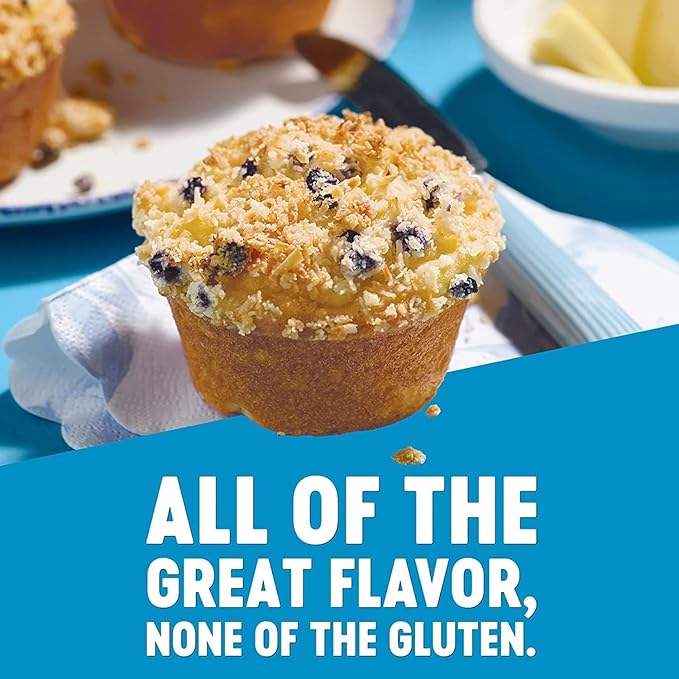 Krusteaz Gluten Free Mix Variety Pack: Blueberry Muffin Cinnamon Crumb Cake Double Chocolate Brownie and Pancake Mix (Bundle of 4)