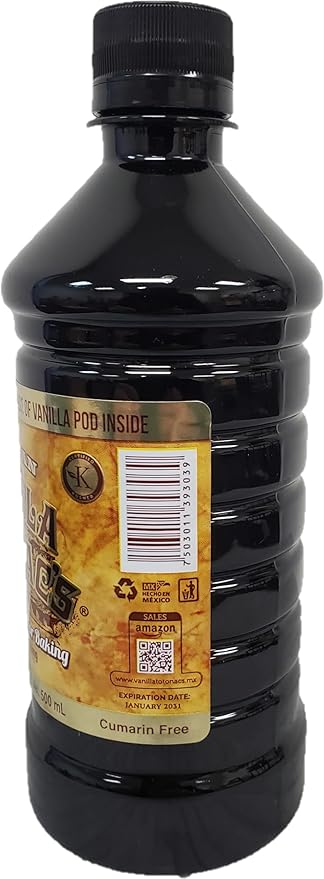 Mexican Vanilla Totonac’s Bottle - Pure Imported Vanilla Extract (Dark: 500 ml / 16.6 Fl Oz (Pack of 1))