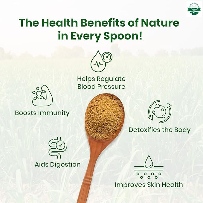 Danodia Foods Organic Jaggery Powder (2 lbs/950G) | Gluten Free Traditionally No Anti Caking Agent No Additives | Unique Sugar Substitute Best Of Indian Sweetener (Resealable Pouch)