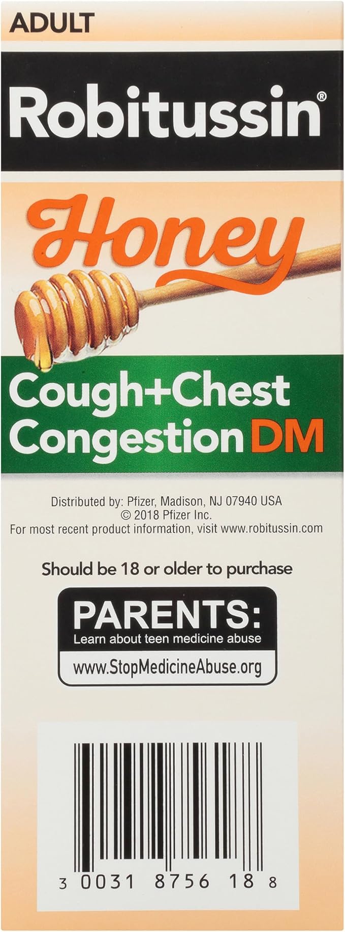 Robitussin Maximum Strength Honey Cough Plus Chest Congestion DM Cough Medicine for Cough and Chest Congestion Relief Made with Real Honey for Flavor - 8 Fl Oz x 2