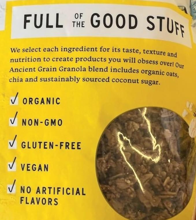 Purely Elizabeth Organic Original Salty Sweet Recipe No. 01 Granola 48 oz Total Bundle With Stone Cove Fridge Magnet Gluten Free Vegan