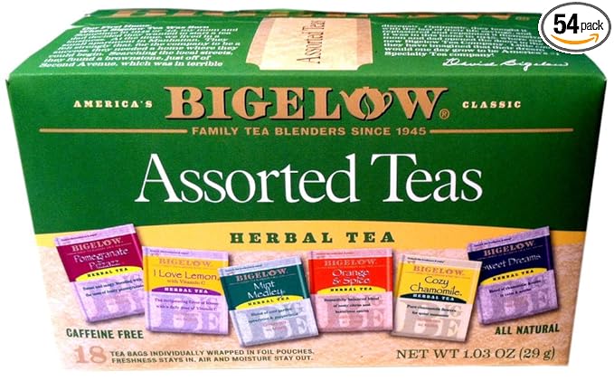 Bigelow Assorted Herb Tea 6 Variety 18 Bags (Pack of 4)
