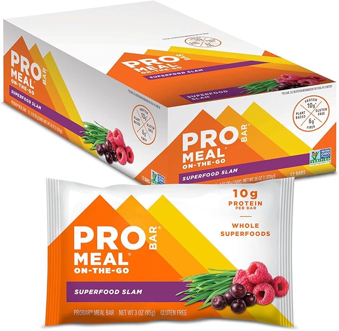 PROBAR Meal Bar Bundle - Superberry &amp Greens (12 Count) and Superfood Slam (12 Count)