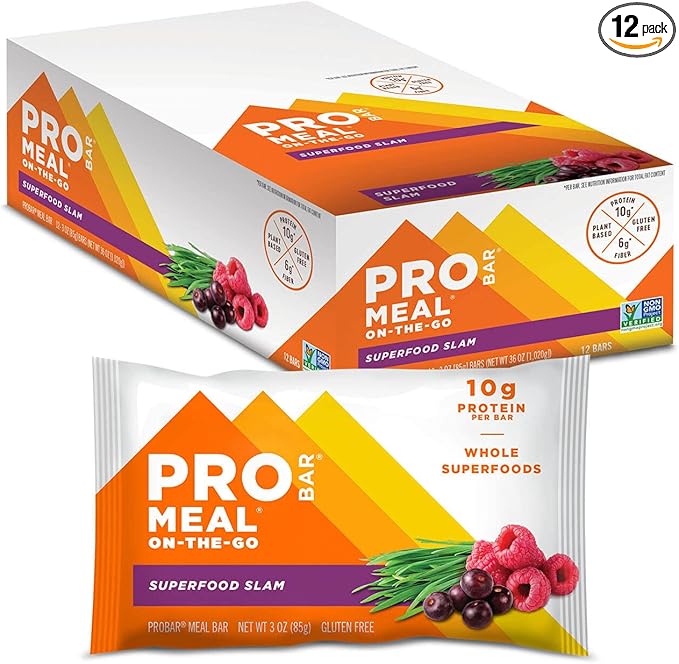 PROBAR Meal Bar Bundle - Superberry &amp Greens (12 Count) and Superfood Slam (12 Count)