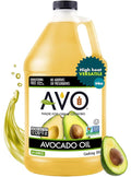 AVO Bulk Avocado Oil for Cooking Half Gallon (64 fl oz) Non-GMO Certified No Preservatives High Smoke Point 500°F Neutral Flavor Gluten-Free Plant-Based OU Kosher