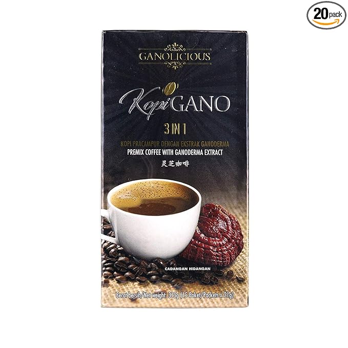 1 box of Gano Excel Original Ganocafe 3-in-1 Coffee Ganoderma Extract Beverages